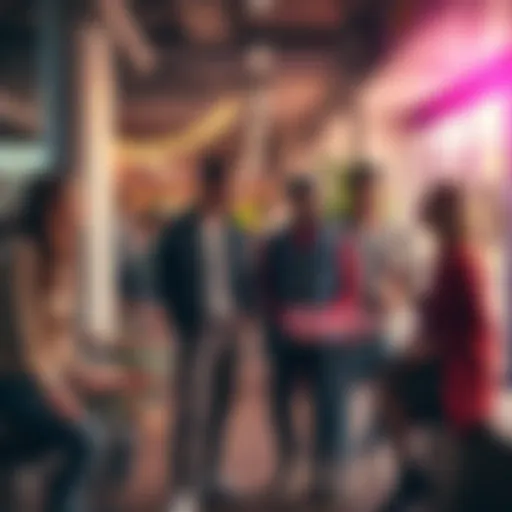 A graphic showing the acronym YMMV with diverse people discussing their opinions in a casual setting.