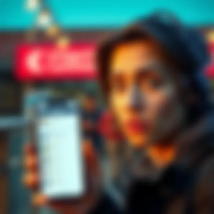 A person looking surprised at a phone screen showing unexpected transfer notifications