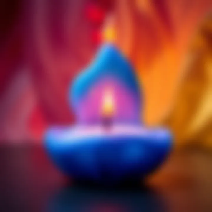 A distinctive candle with an unusual shape and vibrant colors that has captured people's attention on social media.