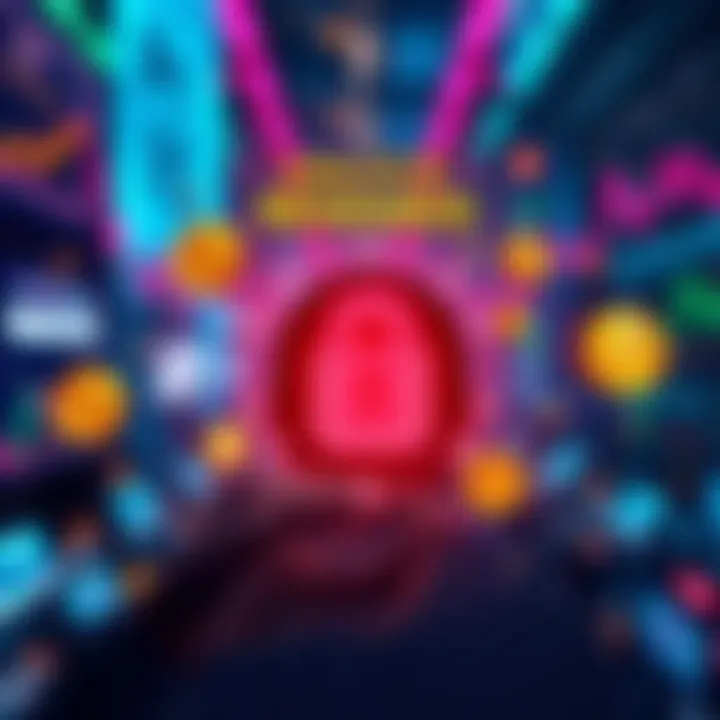 A graphic showing a person trading on BitMart with rewards icons like coins and bonuses around them.