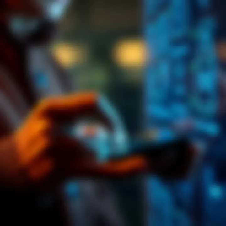 Unlocking Your Digital Wallet A close-up of a person thoughtfully entering a mnemonic phrase on a digital device, symbolizing wallet access challenges and solutions.