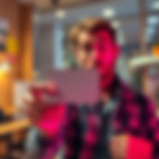 A person looks surprised while holding a card they did not order, questioning its origin.