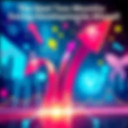 A vibrant illustration showing various sectors like technology, finance, and health with arrows pointing in different directions, symbolizing change and progress.