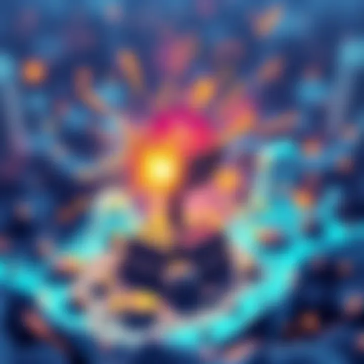 A digital illustration depicting the disparity between investment and return in the Upland platform, highlighting user frustration and financial loss.