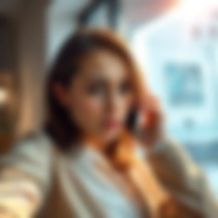 A person with a concerned expression making a phone call, seeking urgent help for an unresolved issue.