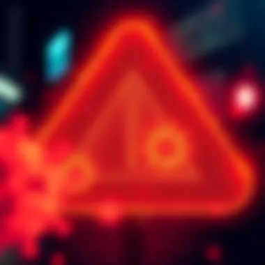 A graphic showing a warning sign about GM infections and their impact on health and society.