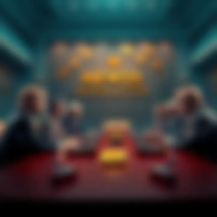 US lawmakers discussing cryptocurrency regulations A group of US lawmakers in a meeting focused on establishing cryptocurrency regulations ahead of midterm elections