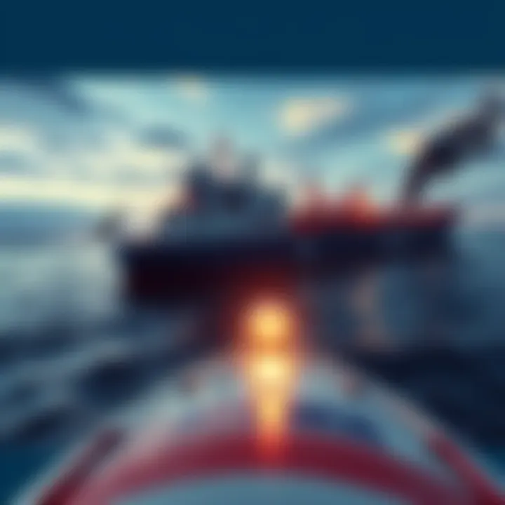 A US Coast Guard vessel approaches a Russian-flagged oil tanker in the ocean, symbolizing the recent seizure linked to Venezuela.