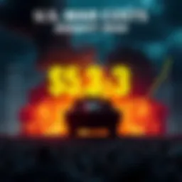 Graph showing $5.3 billion in military expenses for the Iran conflict over six days