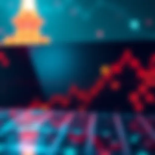 A graphic showing a bullish market trend with crypto symbols, representing upcoming positive news from the US government.
