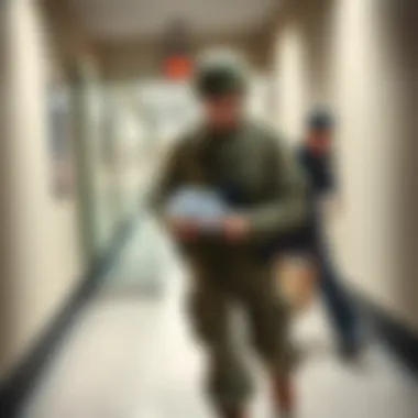 A US soldier in military uniform is being led away by federal agents, with court documents in hand regarding a fraud case tied to insider trading.