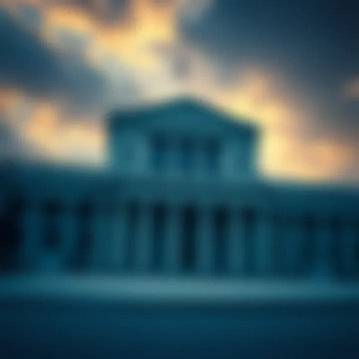 US Treasury building with a focus on the decision to end Tornado Cash sanctions