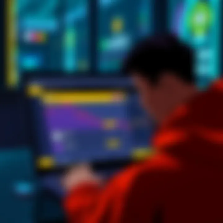 A person looking at a laptop screen showing USDC and ETH deposit options on a cryptocurrency exchange, with a worried expression