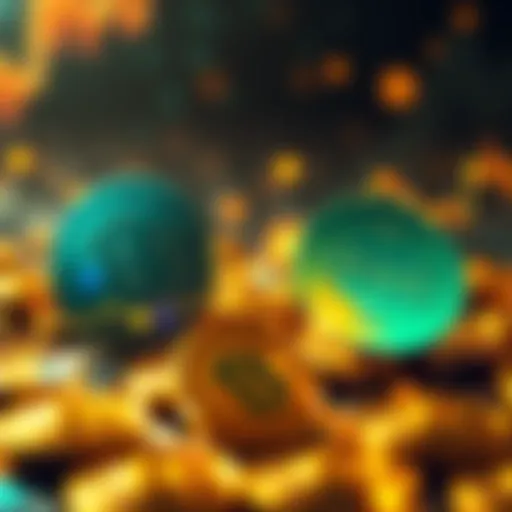 USDC vs USDT Comparison Visual representation of USDC and USDT stablecoins with market trends and community discussions