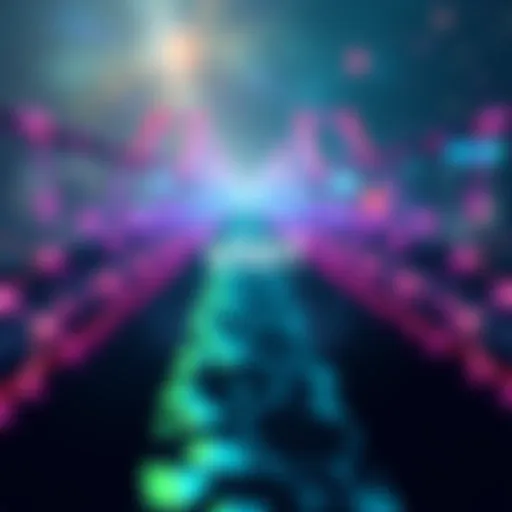 Graphic showing a digital transfer of USDT from Ethereum to Solana with illustrations of the two blockchains