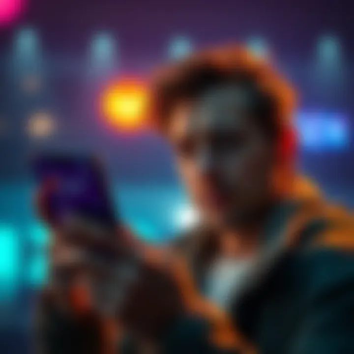 A person looking at a smartphone with a worried expression, displaying a Revolut wallet app. They are pondering the accidental transfer of USDC.