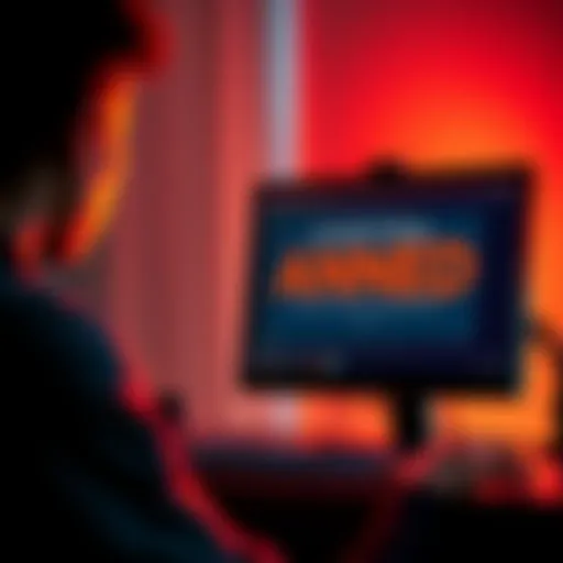 A frustrated person looking at their computer screen, displaying a message about their forum ban, symbolizing community management issues.