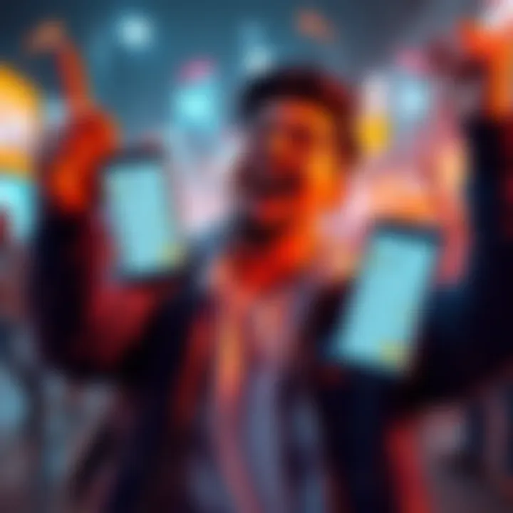A person joyfully celebrating after successfully withdrawing a large amount of money from Binance, holding a phone showing the transaction confirmation.