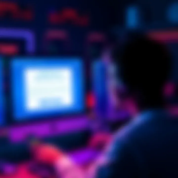 A person looking at a computer screen displaying a message about a withdrawal hold on Bitcoin funds