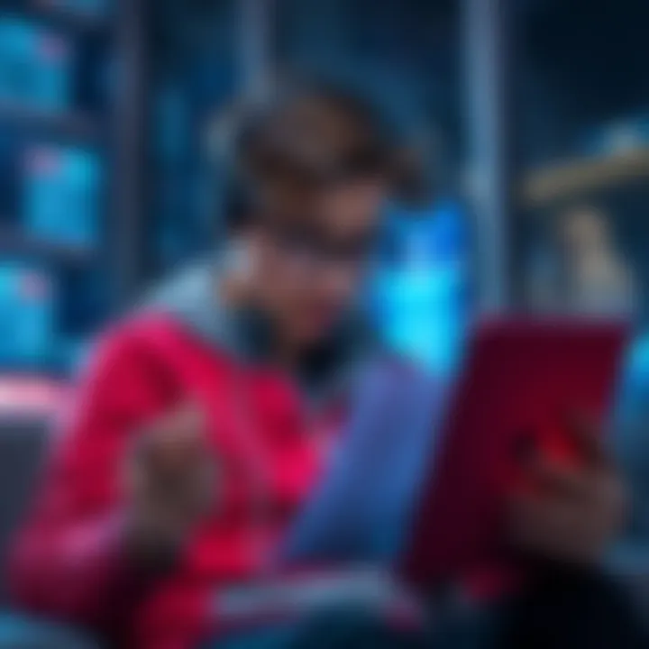 A person looking frustrated while checking emails, waiting for a response about their account unfreeze issue with MEXC support.