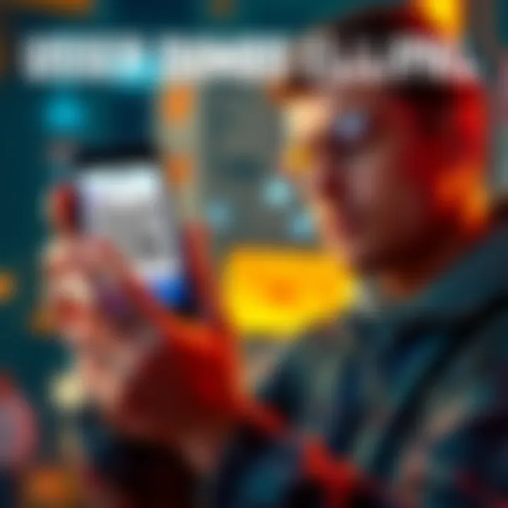 User with Ellipal Wallet Crypto user looking frustrated holding an Ellipal wallet with QR code on the screen