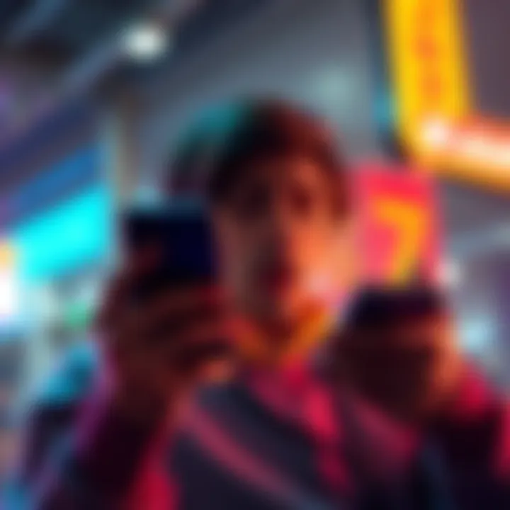 User looking frustrated at their phone, trying to input a referral code but facing an error message