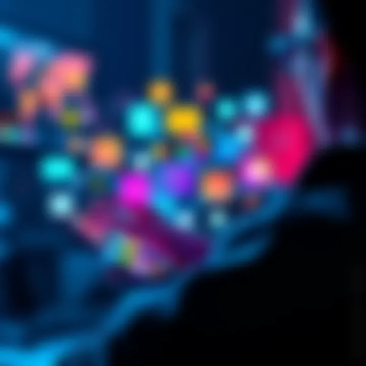 User interacting with decentralized apps A person engaged with various decentralized applications on a digital device, showcasing a mix of gaming and finance apps.