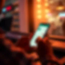 User investing with Cash App A person using Cash App to make a daily investment of $30 for dollar-cost averaging, with a smartphone displaying the app interface.