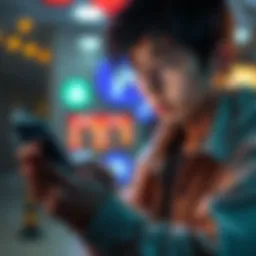 A person looking at their phone, concerned about unexpected items in a digital wallet