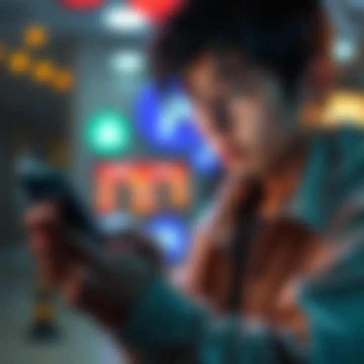 A person looking at their phone, concerned about unexpected items in a digital wallet