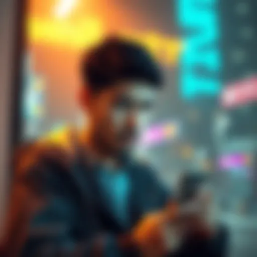 A person looking concerned while using a phone, asking for assistance with USDT stuck in Trust Wallet due to lack of TRX for fees.