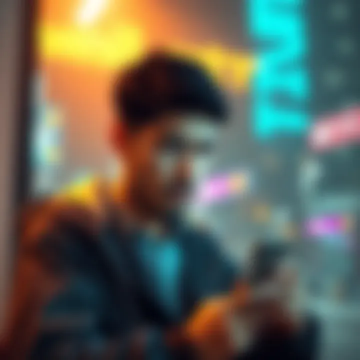 A person looking concerned while using a phone, asking for assistance with USDT stuck in Trust Wallet due to lack of TRX for fees.