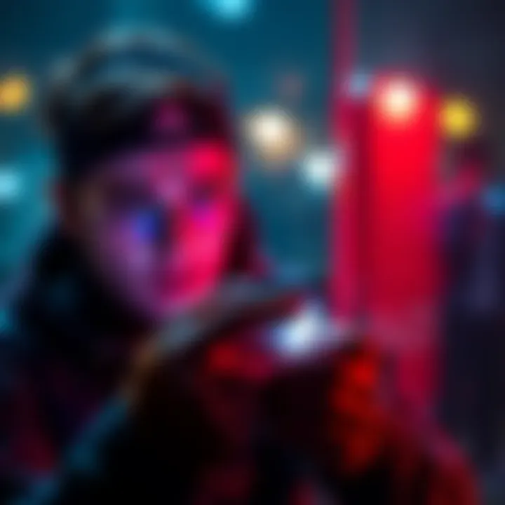 A frustrated person looking at their phone with error messages on the screen while trying to sign up for an app