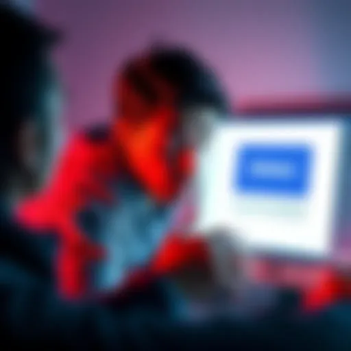 A surprised user looking at a computer screen showing a migration notification