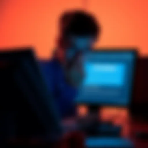 User Facing Account Restriction on Kraken A worried person looking at a computer screen showing an email about account restriction after a funds deposit on Kraken