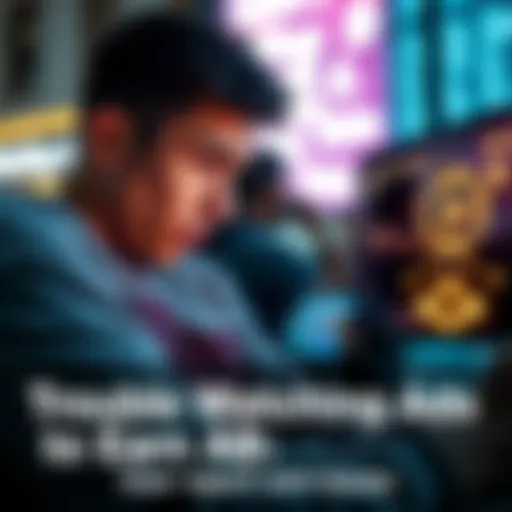 User encountering ad issue A person looking frustrated at their device, showing an error message for ad playback, indicating they can't earn AB.