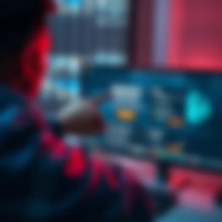 A user looks confused while pointing at a computer screen displaying the DOVU staking page