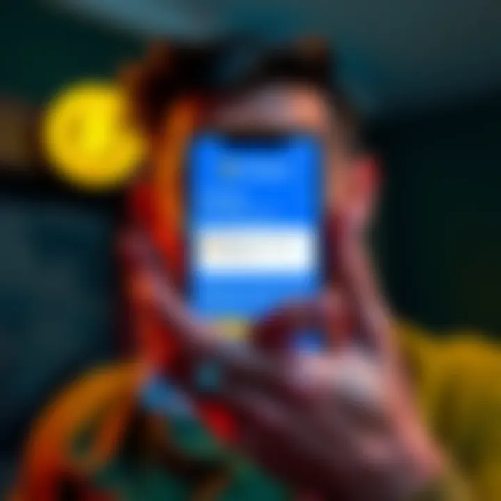 A person looks worried while holding a phone displaying a Coinbase account with an error message about missing funds