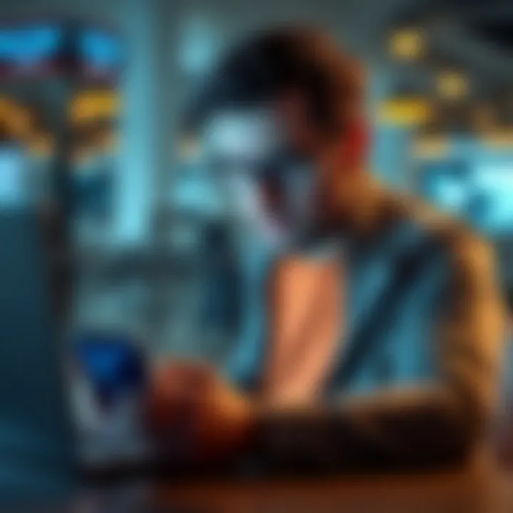 User frustrated with wallet issues A person looks confused and frustrated while trying to access their digital wallet on a phone and laptop, displaying error messages