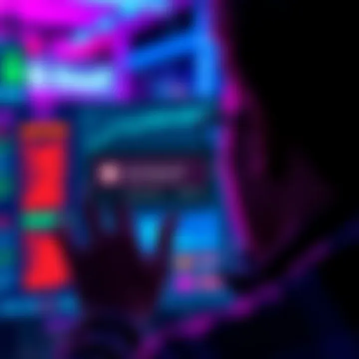 A person looking at a screen with a message about insufficient balance for USDC purchase