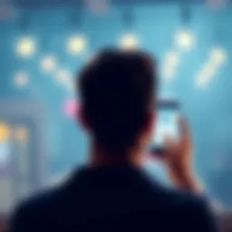 Person looking at a smartphone showing KYC verification screen on Pi app