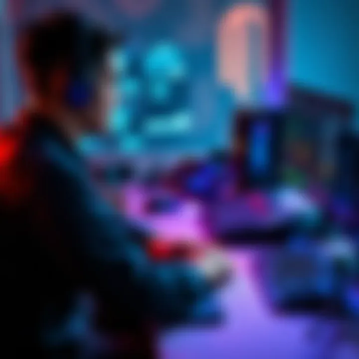 A person sitting at a desk, examining various keyboard options and comparing features for comfort and affordability.