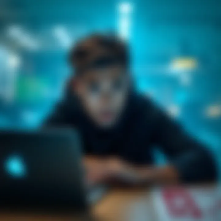 A person looking at a laptop with a confused expression, symbolizing issues with accessing an online account.