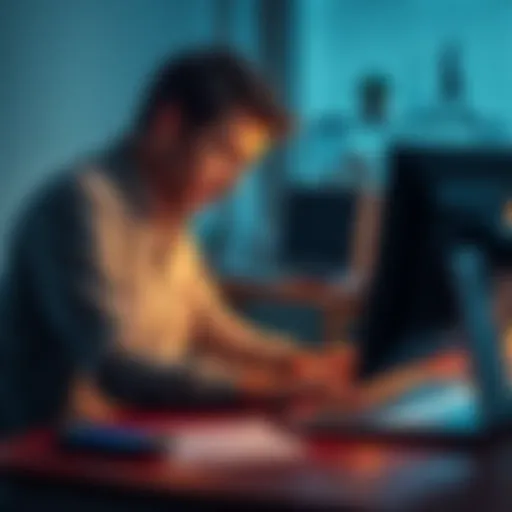 A person frustrated while trying to log into their XDC wallet on a computer, with the Ledger device visible on the desk