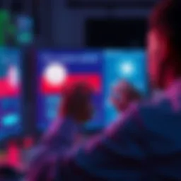 User struggling with currency swap A person frustrated at a computer screen showing blocked transactions for currency conversion due to regulations