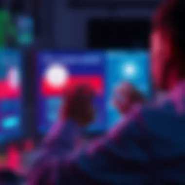 User struggling with currency swap A person frustrated at a computer screen showing blocked transactions for currency conversion due to regulations