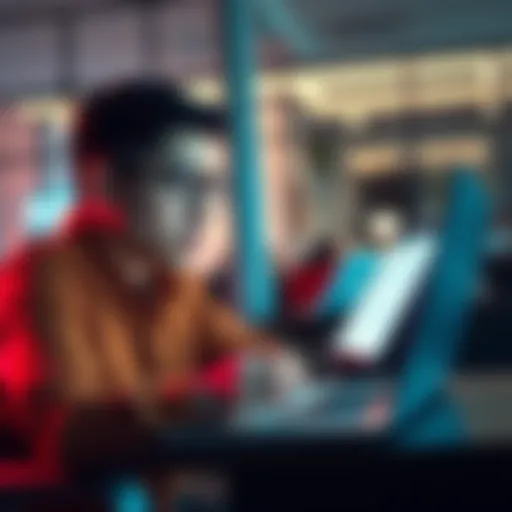 Person looking frustrated while trying to complete an online survey on a laptop