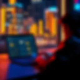 A person viewing XMR wallet options on a laptop, focusing on security and privacy issues in the EU