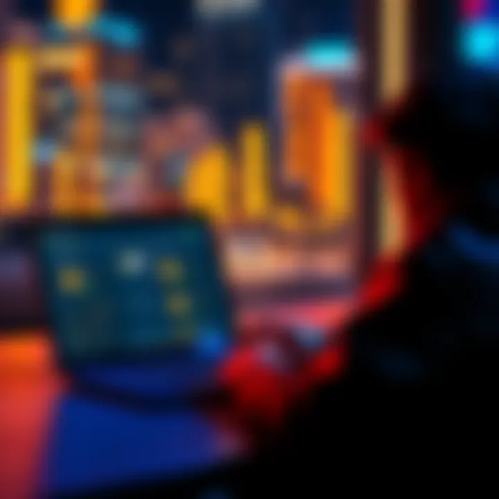 A person viewing XMR wallet options on a laptop, focusing on security and privacy issues in the EU