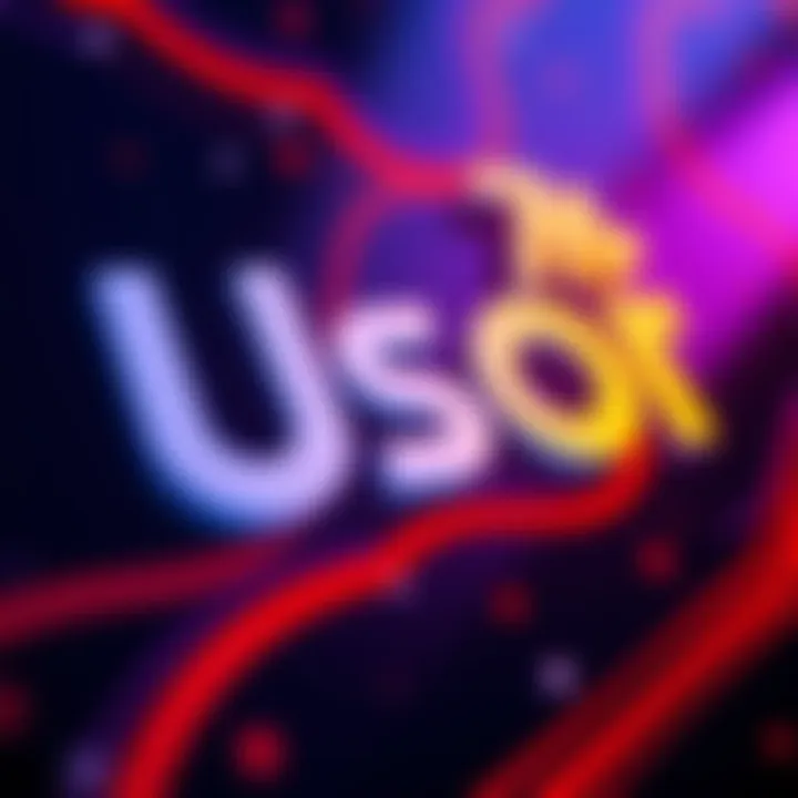 Usor Logo Close-up of the Usor logo with a modern design and vibrant colors